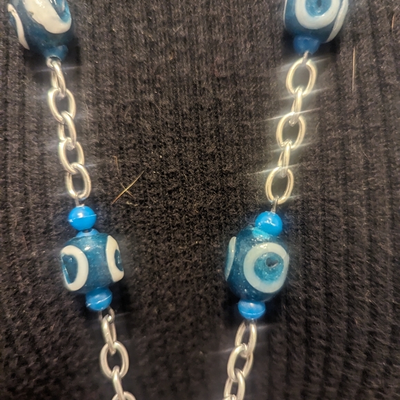 Fish bead art long necklace Unbranded - Picture 3 of 7